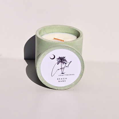 Single Wick Jar Concrete Candle