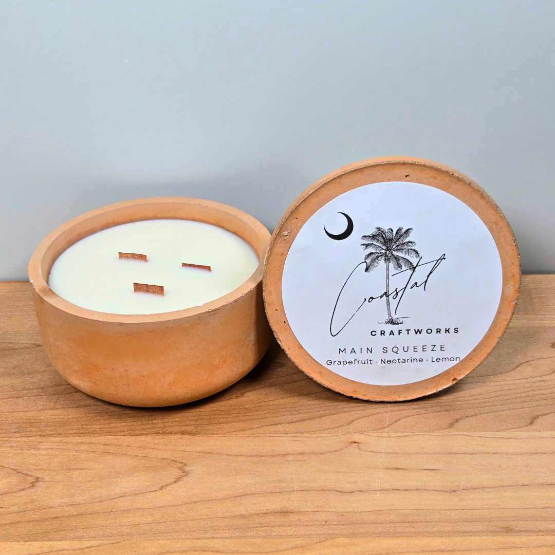 3 Wick Bowl Concrete Candle