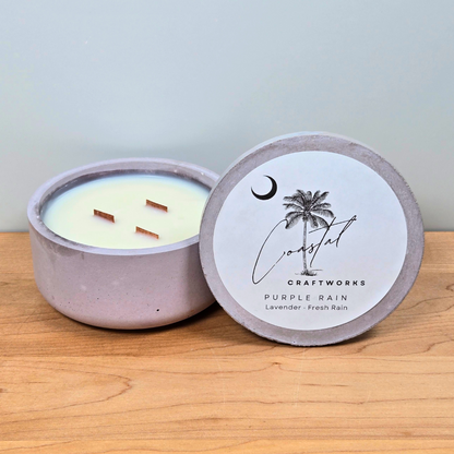 3 Wick Bowl Concrete Candle
