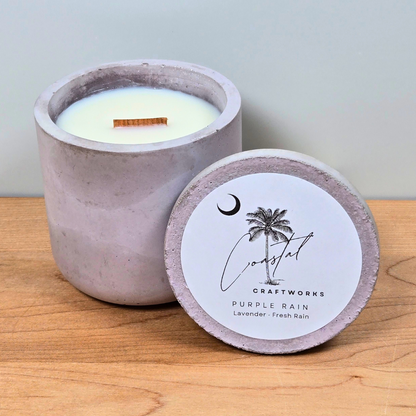 Single Wick Jar Concrete Candle
