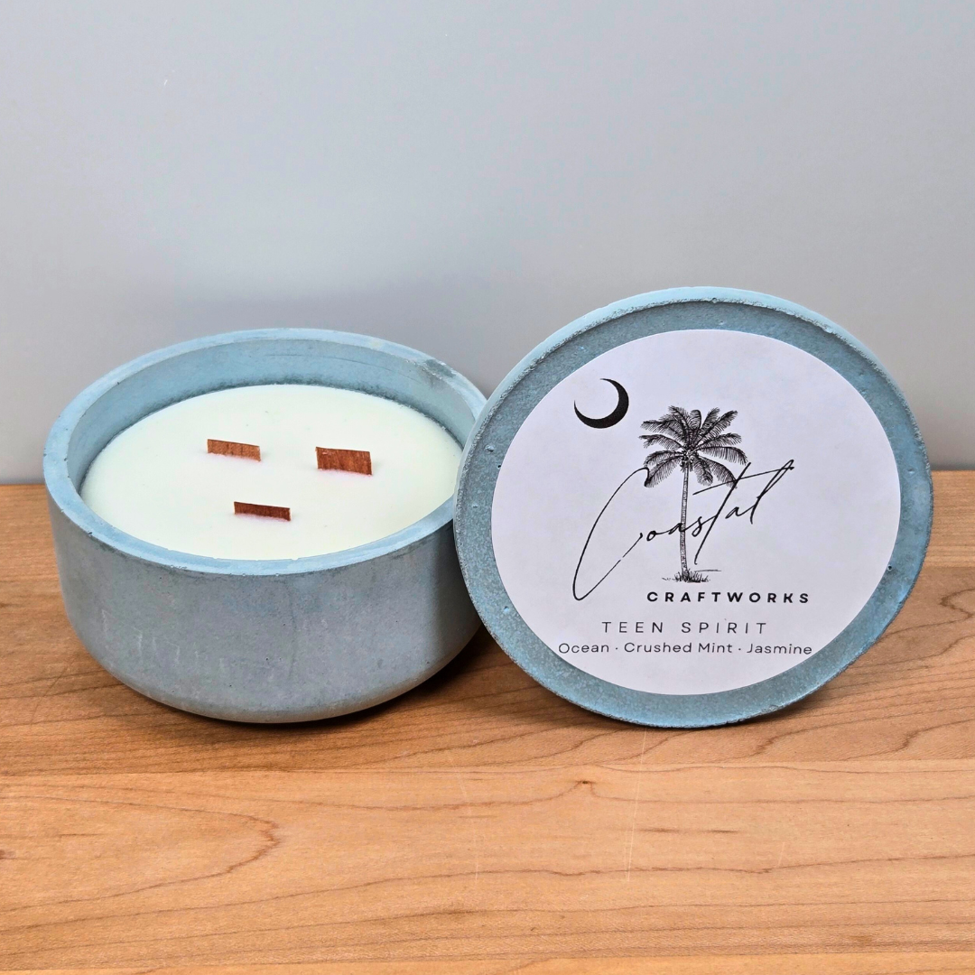 3 Wick Bowl Concrete Candle