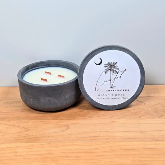 3 Wick Bowl Concrete Candle