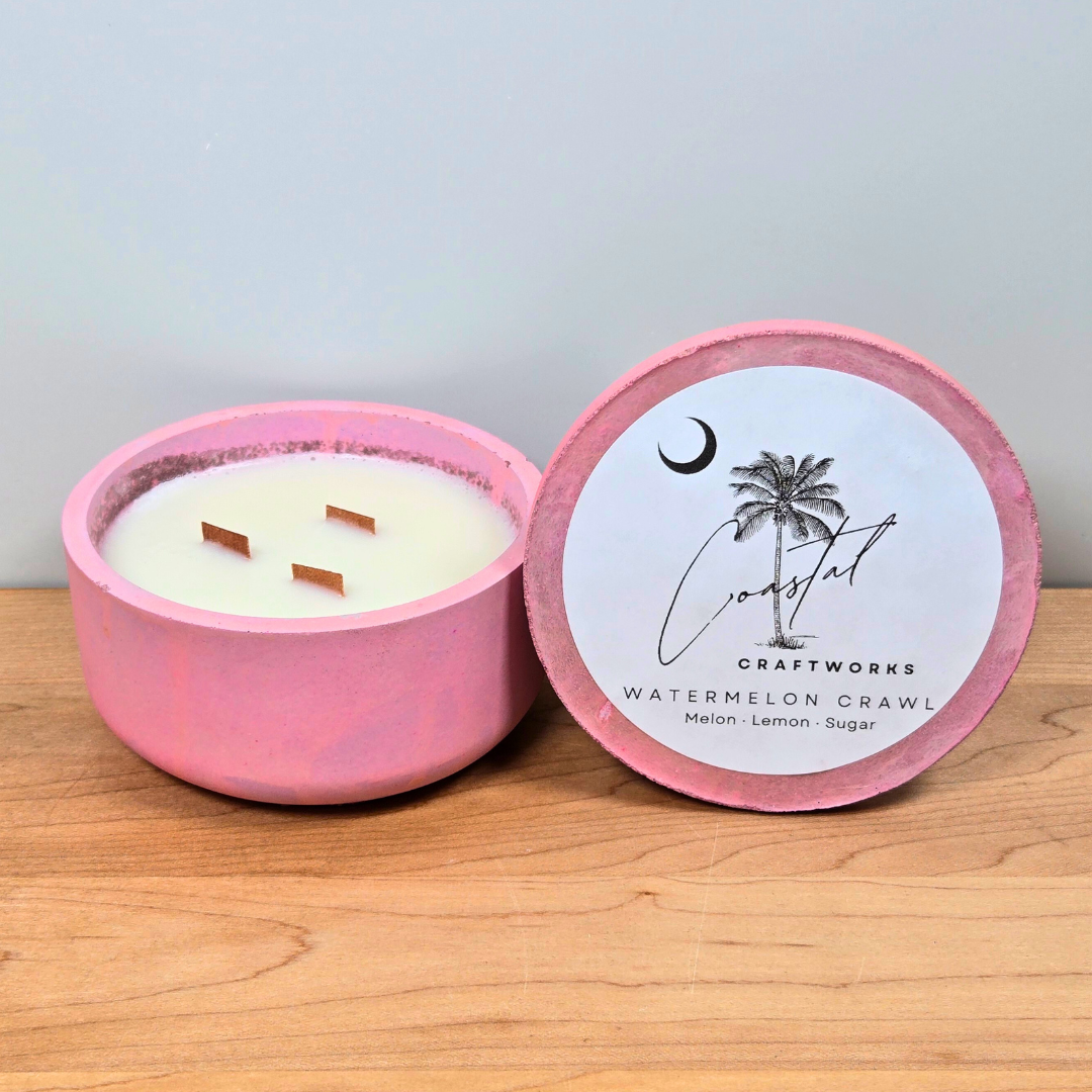 3 Wick Bowl Concrete Candle