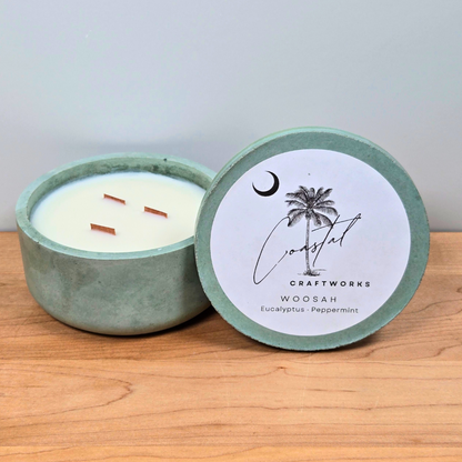 3 Wick Bowl Concrete Candle
